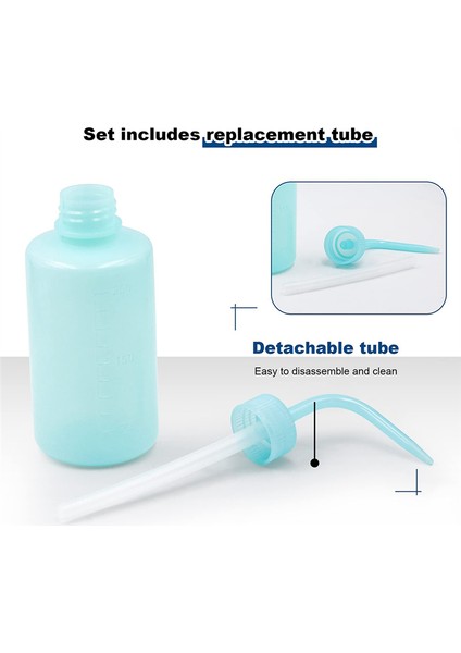 10 Adet 250ML Yıkama Şişesi Mavi Dar Ağız Sıkma Şişesi (Yurt Dışından)