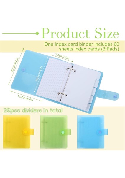 Ayırıcılı Dizin Kartı Klasörü, Her Biri 60 Sayfa, 3x5 Dizin Kartı Tutucu (Yurt Dışından) modelleri