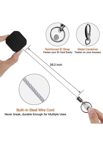 5 Adet Metal Geri Çekilebilir Rozet Tutucular Karabina Kemer Rozet Makaraları Klips (Yurt Dışından) fiyatları