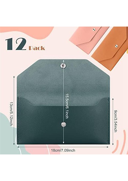 Nakit Bütçeleme Için 12 Adet Pu Deri Para Zarfı Cüzdan (Yurt Dışından)