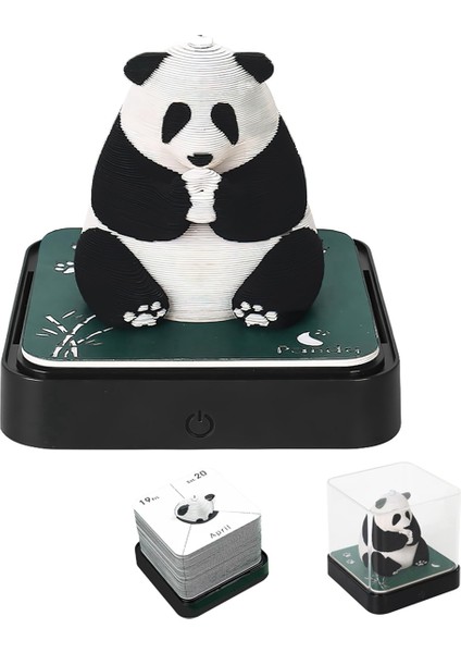3D Sanat Takvimi 2024, Zaman Parçası Takvimi Panda (Yurt Dışından)