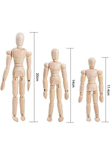 Ahşap Manken Blok Kafa, Ahşap Sanatçı Figür Bebek Modeli (Yurt Dışından)