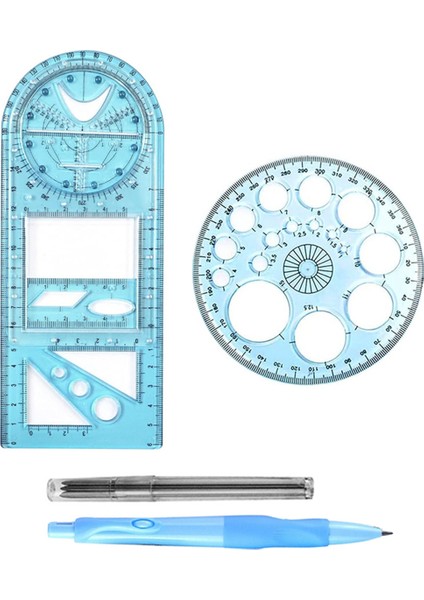 Çok Işlevli Geometrik Cetvel, Geometrik Çizim Şablonu Ölçme (Yurt Dışından)