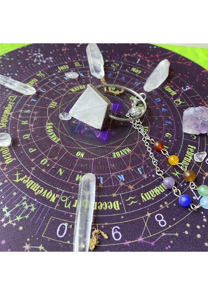 Yuvarlak Şekil Yıldızlı Harf Kauçuk Astroloji Sarkaç Mat (Yurt Dışından)