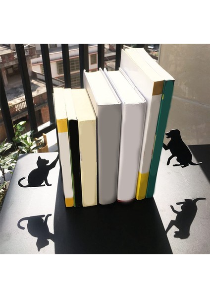 Metal Köpek Kedi Hayvan Sevimli Kitap Destekleri, Siyah Kitap Desteği Dekoratif (Yurt Dışından) fiyatları