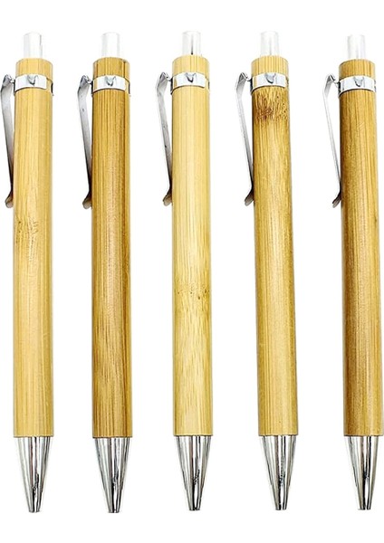 Bambu Geri Çekilebilir Tükenmez Kalem Siyah Mürekkep 1mm Ahşap Tükenmez Kalemler (Yurt Dışından) fiyatları