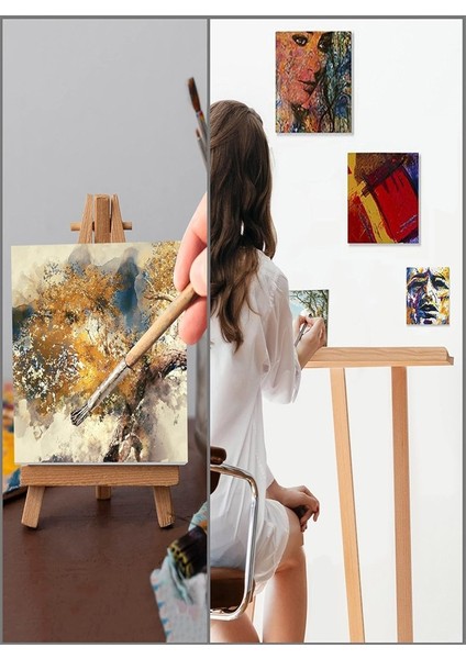 Kare Tuval 6 Adet 10X10 20X20 30X30 cm Boş Tuval Tablo Arkadan Zımbalı Resim Tuvali Akrilik Boya Yağlı Boya Sanat Hobi