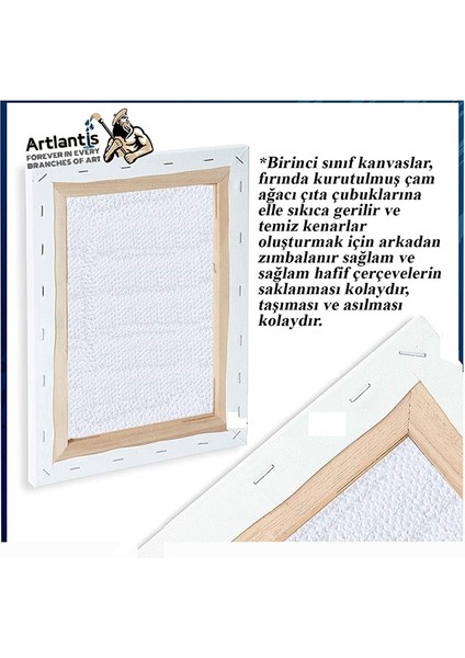 Kare Tuval 6 Adet 10X10 20X20 30X30 cm Boş Tuval Tablo Arkadan Zımbalı Resim Tuvali Akrilik Boya Yağlı Boya Sanat Hobi