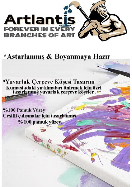Kare Tuval 6 Adet 10X10 20X20 30X30 cm Boş Tuval Tablo Arkadan Zımbalı Resim Tuvali Akrilik Boya Yağlı Boya Sanat Hobi