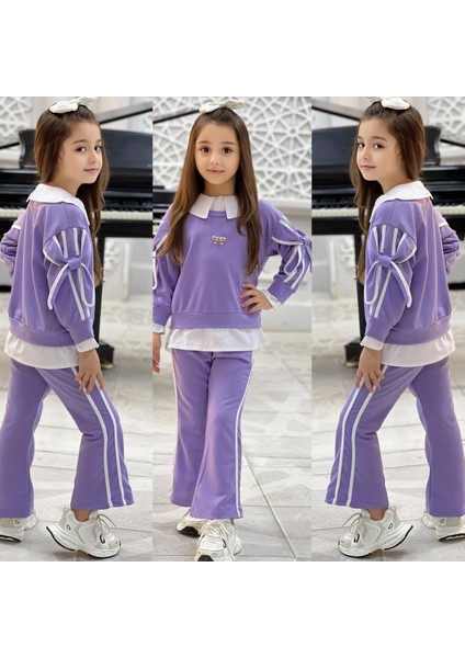 Kız Çocuk Tarz Lila Eşofman Takımı fiyatları