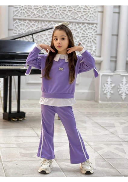 Kız Çocuk Tarz Lila Eşofman Takımı indirimleri
