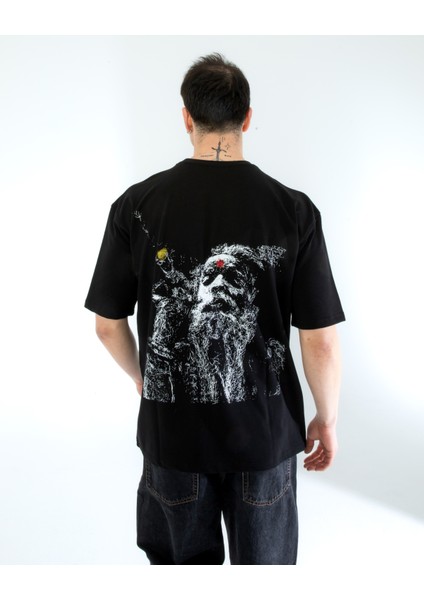 Oversıze Unisex Baskılı T-Shırt Dope