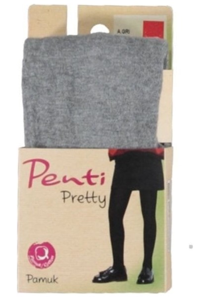 Çocuk Pamuk Külotlu Çorap Gri 2'li