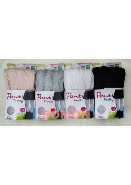 Kız Çocuk Triko Cozy Pamuklu Külotlu Çorap ( Penti Pretty Kilotlu Çorap ) 4'lü