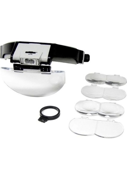 Lens Takmalı 5 Lenslı LED Lambalı Şapka Tip Büyüteç fiyatları