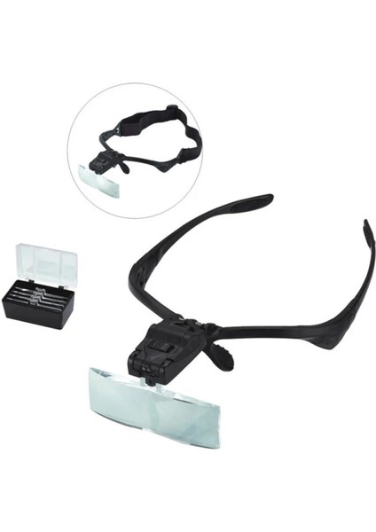 Işıklı Gözlük Büyüteç - 5 Farklı Lens 9892B