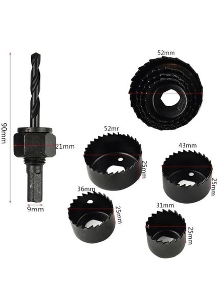 6 Parça Demir Ahşap Alçıpan Delme Buat Açma Seti (4887) indirimleri