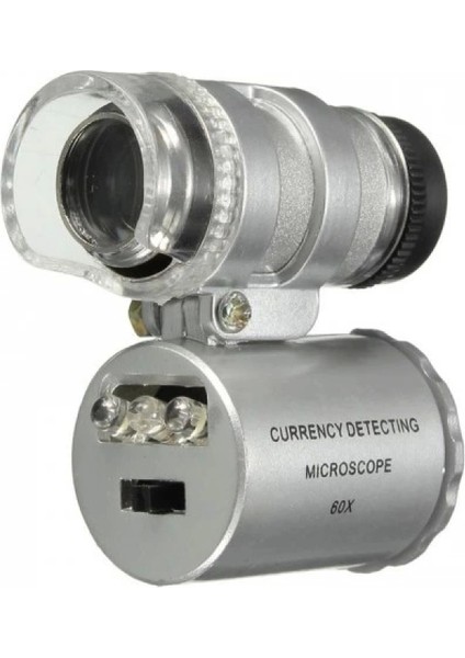 -Iphone5 Için Uyumlu Kapaklı Lens Mikroskop Taşınabilir Mini Cep Boyutu LED Mikroskop NO.9882-IP5II