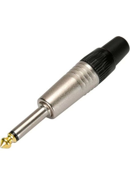 Gitar Jack Fiş 6.3 mm Mono Metal Siyah*kırmızı (4887)