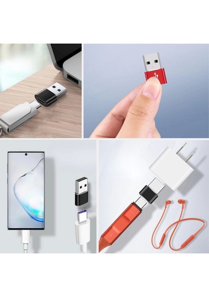 Usb&amp;apos;den Type-C &amp;apos;ye Dönüştürücü Adaptör Veri Aktarımı Sağlayıcı Şarj Data Çevirici (4887)