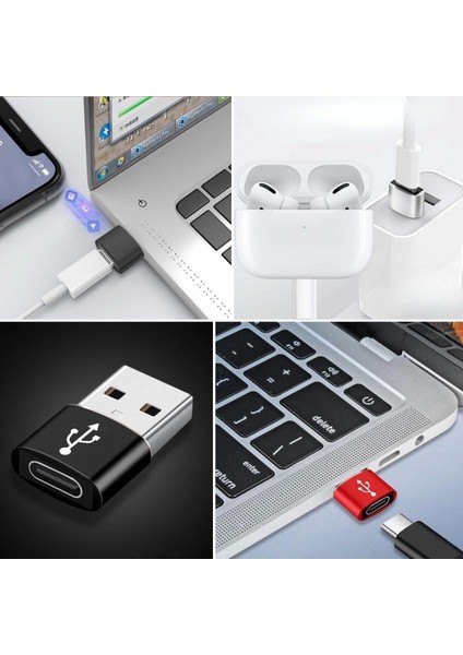 Usb&amp;apos;den Type-C &amp;apos;ye Dönüştürücü Adaptör Veri Aktarımı Sağlayıcı Şarj Data Çevirici (4887)