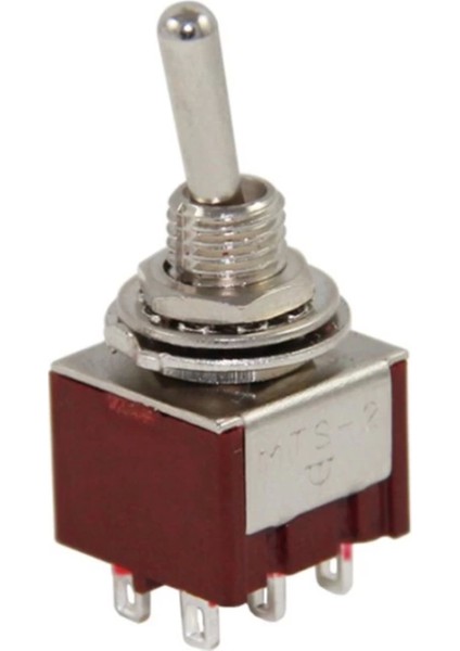Toggle Switch On-On (Kaliteli) Ø6mm MTS-202 (IC-144A) (4887)