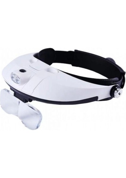 5 Mercekli Çok Fonksiyonlu Başlık Tip Işıklı Büyüteç MG-81001-G