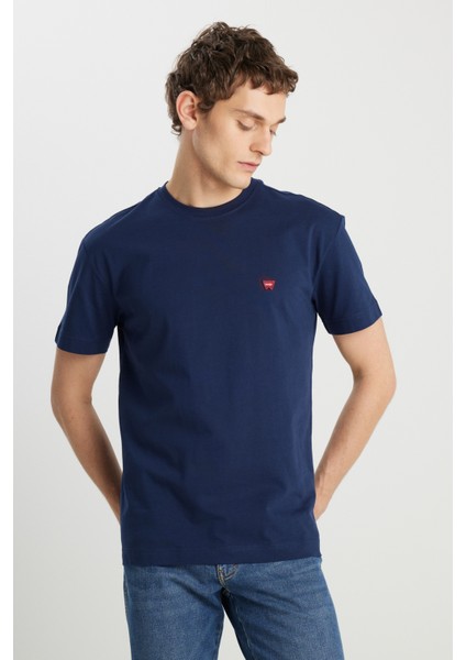 Relaxed Fit Small Logo Erkek T-Shirt MW7NM203877W72 fiyatları