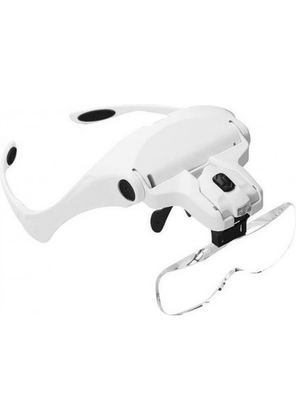 -5 Lens 1.0x-3.5x, 2led Işıklı ile Ayarlanabilir Gözlük BÜYÜTEÇ9892B2