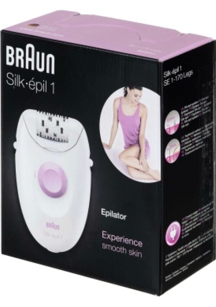 Braun SE1-170 Legs Epilatör Epilasyon Cihazı Kutulu Silk.epil 1 (4887)