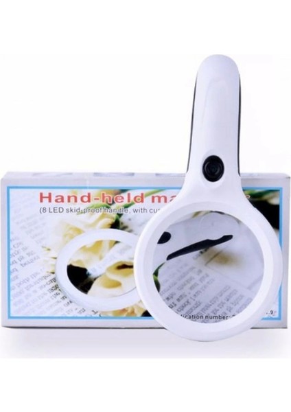 8 Ledli 2.5X90MM - 8X22MM El Büyüteç Takı Okuma Para Kontrol Için modelleri