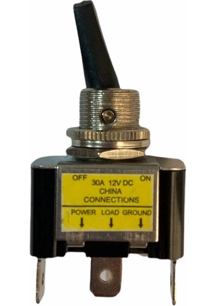 12 Volt Dc 30 Amper Toggle Switch On-Off Işıklı (IC-151B) (4887)