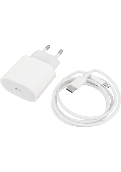 WK-21443 Pd-C 20 Watt Type-C Şarj Başlık Adaptörü + Type-C To Lıghtnıng Kablo (No:9) (4887)