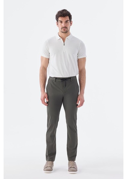 Yeşil Comfort Fit Lastikli Spor Pantolon