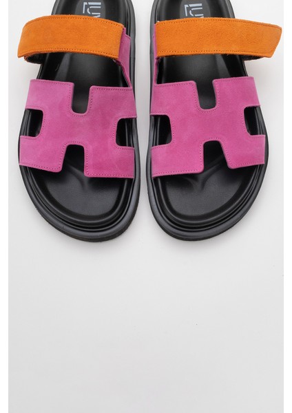 Morte Fuşya-Turuncu Kadın Terlik fiyatları