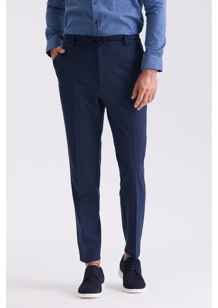 Lacivert Comfort Fit Lastikli Spor Pantolon