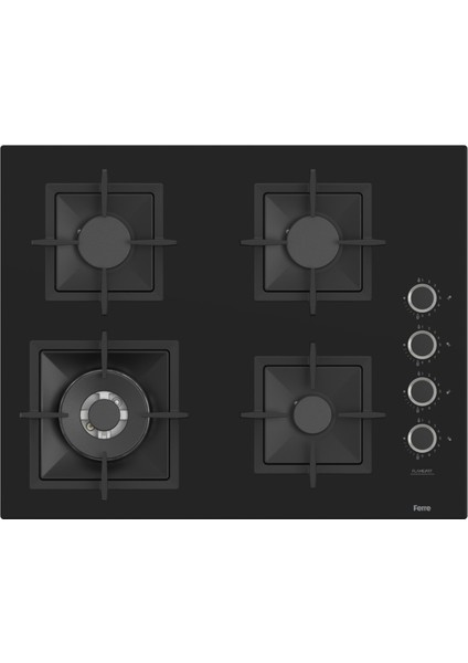 Fryart Sc Serisi Wok'lu Siyah 3'lü Ankastre Set ( XE63CS-SC405-D063 )