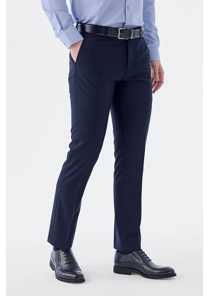 Lacivert Regular Fit Erkek Kumaş Pantolon