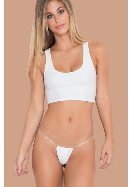 Miraxx Yanları Silikon Lastik Bağlamalı Faantezi Tanga String