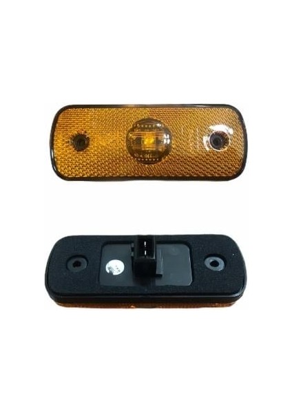 24V Tek Ledli Dorse Lamba Side Marker Turuncu (Soketli)
