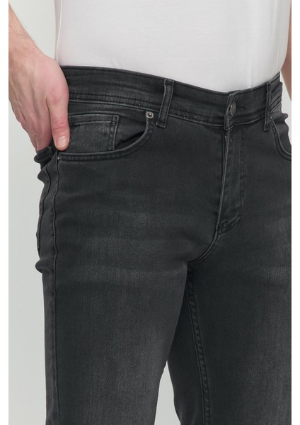 Regular Fit Likralı Erkek Denim Kot Pantolon Füme indirimleri
