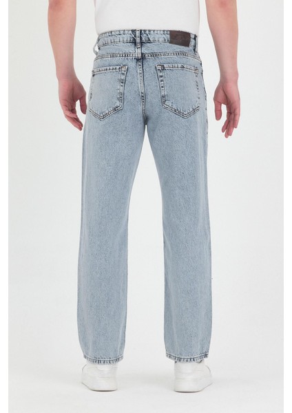 Erkek Baggy Fit Kot Pantolon Kar Yıkama indirimleri