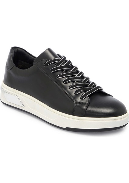 Siyah Hakiki Deri Erkek Sneaker - E24I1AY56616-A23