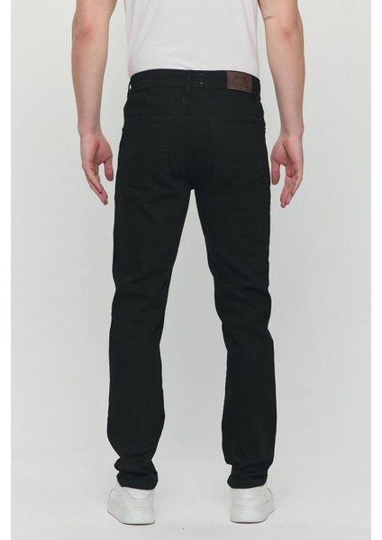 Regular Fit Likralı Erkek Denim Kot Pantolon Siyah indirimleri