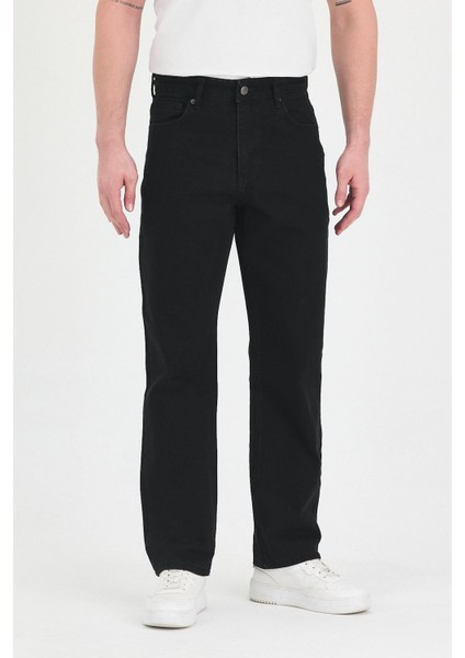Erkek Baggy Fit Kot Pantolon Siyah modelleri