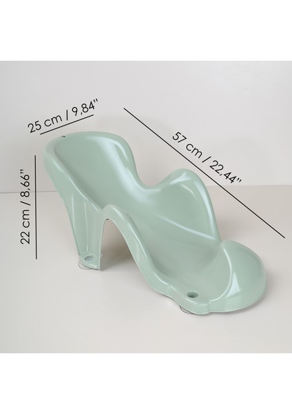 3'lü Set - Vakumlu Bebek Yıkama Aparatı, Vakumlu Destekli Banyo Oturağı, Banyo Oturak Minderi Yeşil