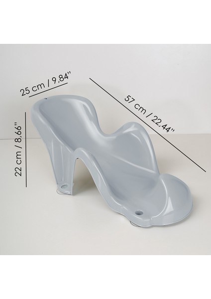 2'li Bebek Yıkama Aparatı ve Minder Seti - Vakumlu Küvet Oturağı, Yıkanabilir Oturak Minderi Gri fırsatları