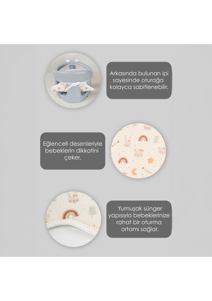 3'lü Set - Vakumlu Bebek Yıkama Aparatı, Vakumlu Destekli Banyo Oturağı, Banyo Oturak Minderi Gri fiyatları