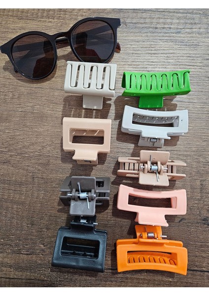 Kadın Saç Tokası 9 Adet Mandal Model 5 cm (4 Adet) ve Mandal Model 7 cm (5 Adet) Kaymaz ve Dayanıklı