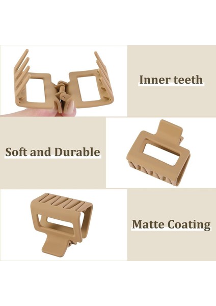 Kadın Saç Tokası 9 Adet Mandal Model 5 cm (4 Adet) ve Mandal Model 7 cm (5 Adet) Kaymaz ve Dayanıklı
